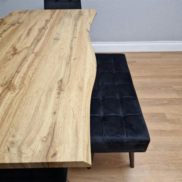 Kosy Koala Dining Table Set with 2 Black Chairs and 2 benches Kitchen Dining Room Furniture