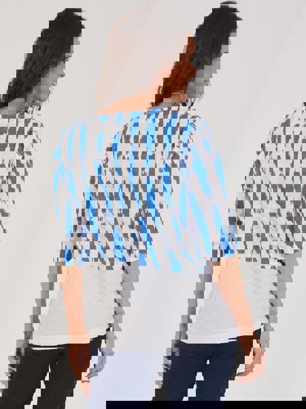 VIZ-A-VIZ Brushstroke Printed Top
