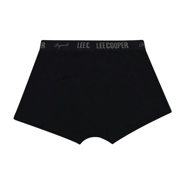 Lee Cooper Boys Elasticated Waist Comfort Boxer Shorts (Pack of 5) - Core Black - 