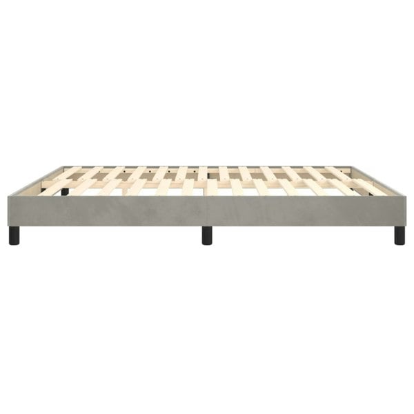 Berkfield Box Spring Bed Frame Light Grey 180x200cm 6FT Super King Velvet