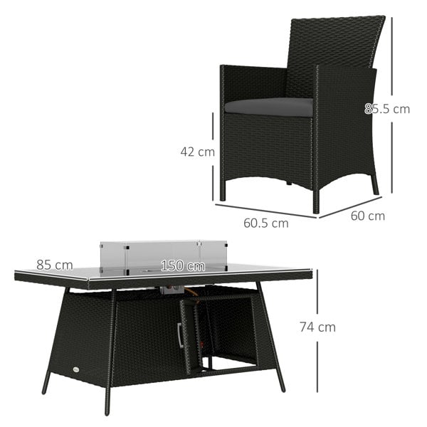 Patio Rattan Dining Set
