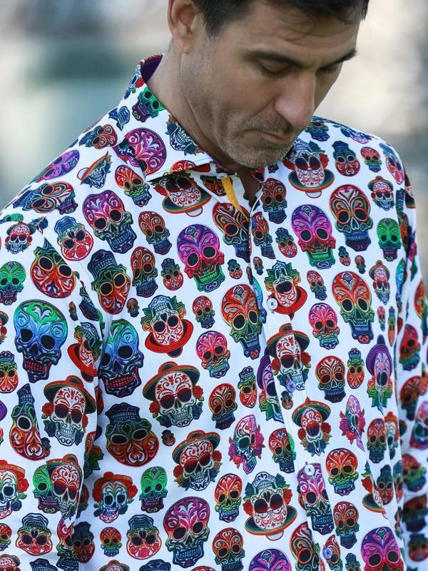 CL2621 EMBROIDERY SKULLS - Claudio Lugli Shirts