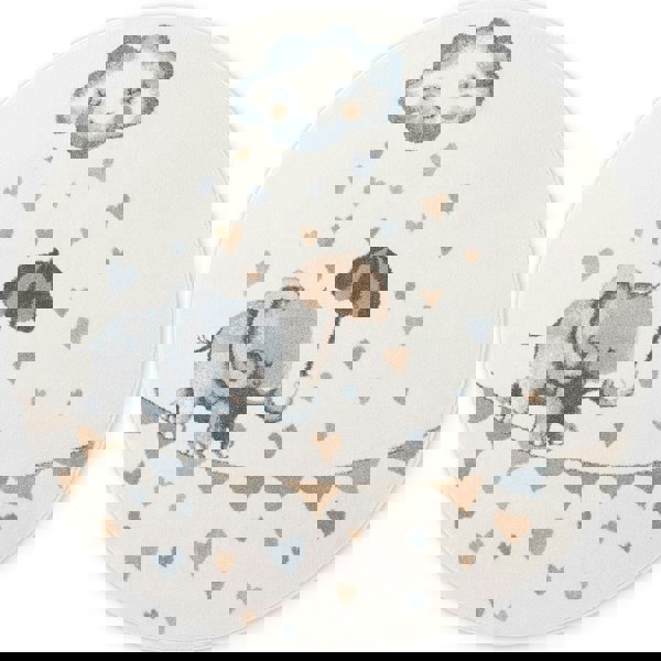 Kids Round Walk like an Elephant Rainy Rug, sound-absorbing, easy to clean| THE RUGS