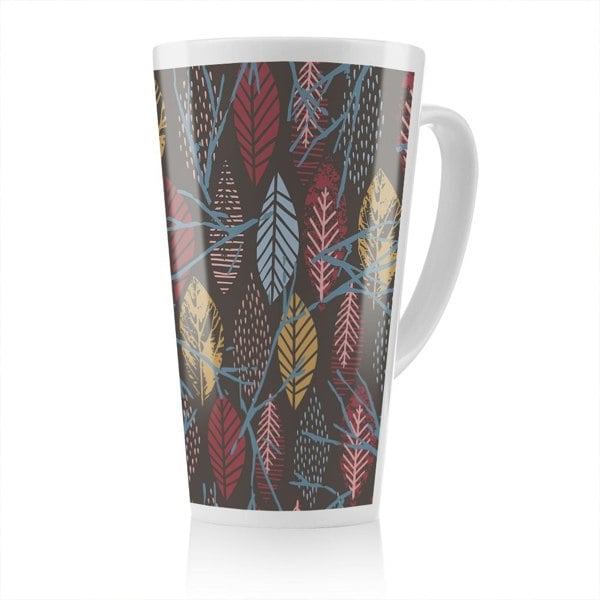 Benjamin Tate Design Prints Of Autumn Leaves Latte Mug