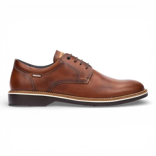 Pikolinos Claret - Men's Brown Leather Lace-Up Derby Shoes