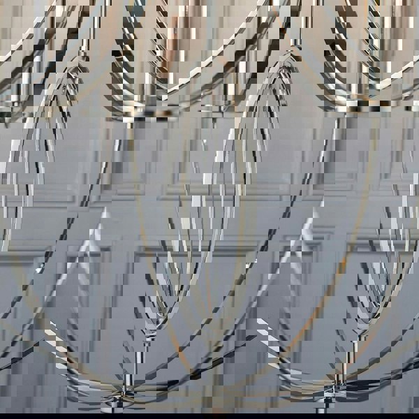 Multi Light Ceiling Pendant 6 Bulb Nickel Feature Chandelier Vintage Metal Lamp Loops