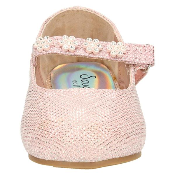 Savannah Girls Savannah Flat Ballerinas With Flower Diamante Trim