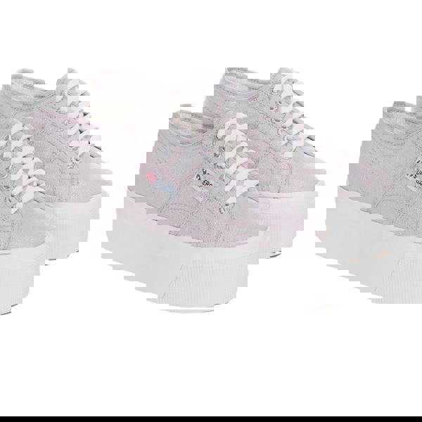 Superga Womens/Ladies 2790 Lamew Lace Up Trainers - Pastel Lilac/Iridescent - 