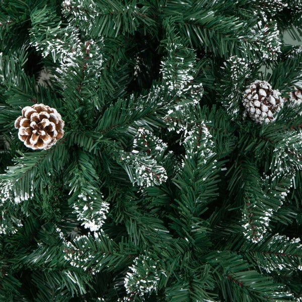 Samuel Alexander 5ft (1.5m) Tall Rocky Mountain Pine Christmas Tree with 526 Snow Tipped Branches & Pinecones