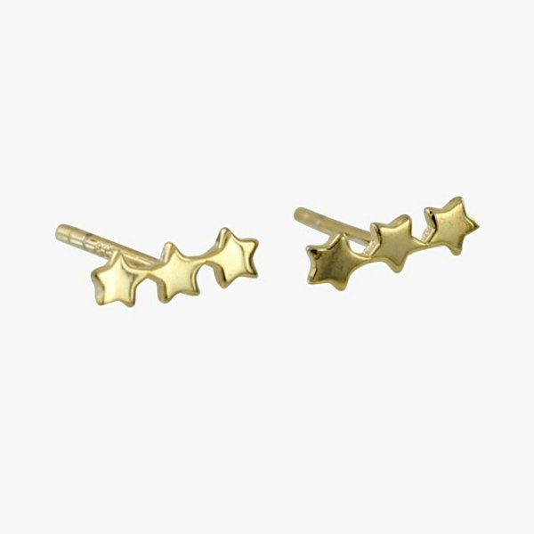 Sterling Silver Trio Star Stud Earrings - Reeves & Reeves