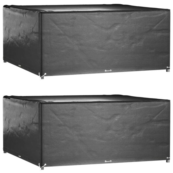 Berkfield Garden Furniture Covers 2 pcs 16 Eyelets 250x250x90 cm Square
