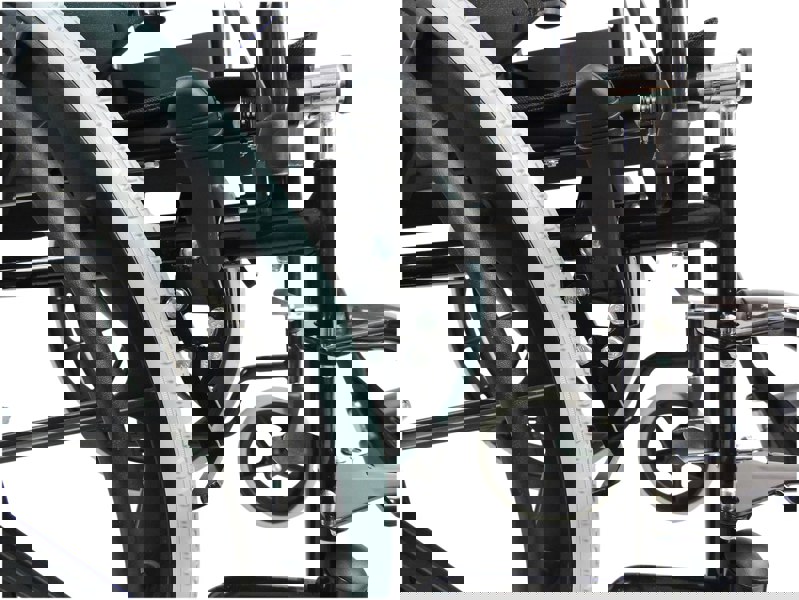 Aidapt Self Propelled Steel Transit Chair Black