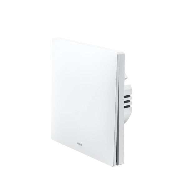 Ener-J 1 Gang Smart WiFi Push Button Light Switch White, No Neutral Required, LED Indicator, App & Voice Control (Alexa, Google, Siri)