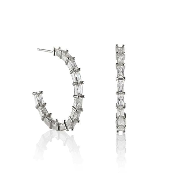 Hoop Earrings for Women with Cubic Zirconia Stones - namana.london