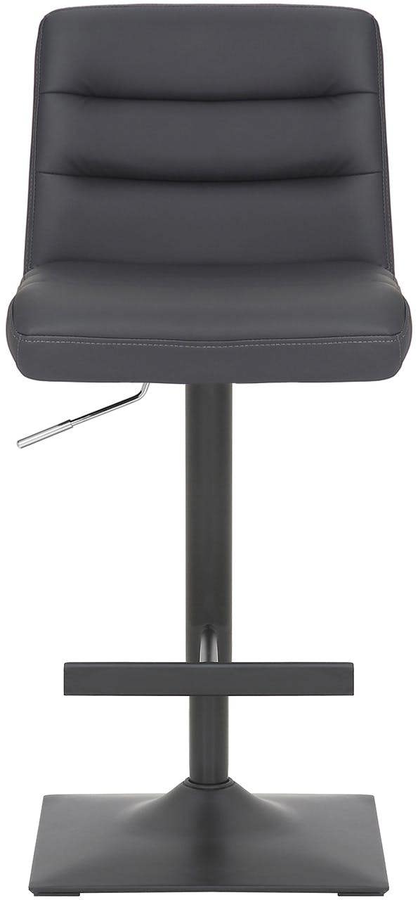Lamboro Luscious Kitchen Bar Stool, Matt Black Footrest, Adjustable Swivel Gas Lift, Breakfast Bar & Home Barstool, Charcoal Grey
