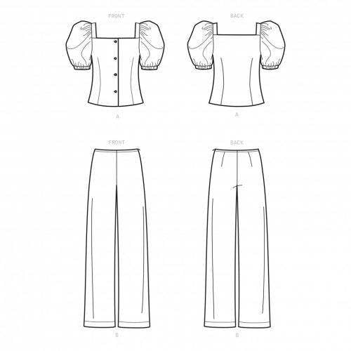 New Look Sewing Pattern 6678, Tops, Trousers for Women, A (6-8-10-12-14-16-18) - Intermediate