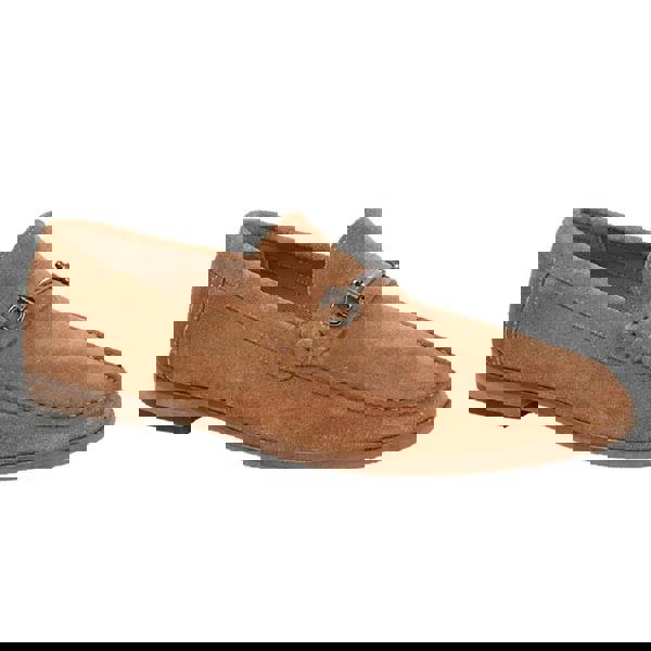 Roamers Mens Suede Slip-on Casual Shoes - Sand