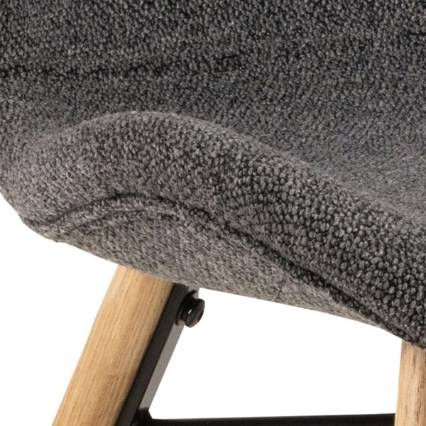 Furniture To Go Batilda Dining Chairs with Grey Fabric and Oak Set of 2