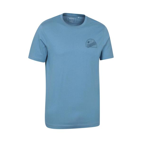 Mountain Warehouse Mens Edinburgh Text Short-Sleeved T-Shirt - Blue - 