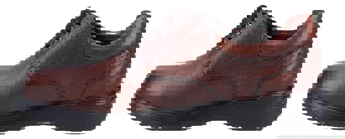 Hush Puppies Marco Mens Classic Lace Up Smart Leather Formal Shoes, brown leather dress shoe with black sole