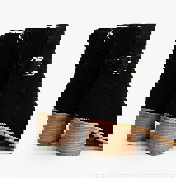 TOMS HAILEY BUCKLE Womens Ankle Boots Black