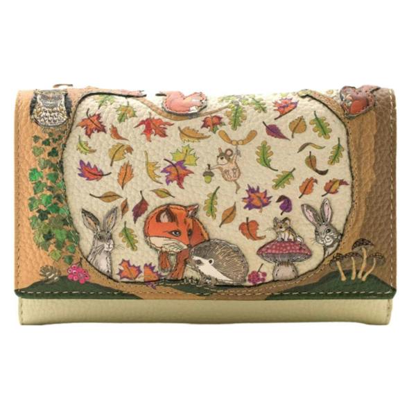 Mala Leather Foxglove Forest Leather Collection - Large Trifold