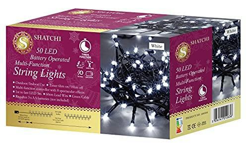 Battery Operated Cool White Outdoor String Lights, 50 to 200 LED, IP44 Waterproof with 8 Functions and Timer image 7