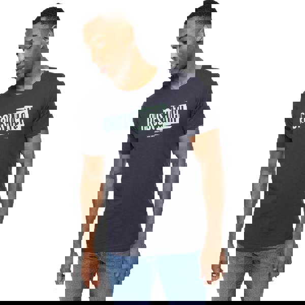 Crosshatch Mens Logotime T-Shirt (Pack of 5) - Black/Mint/Navy/White/Grey Marl - 