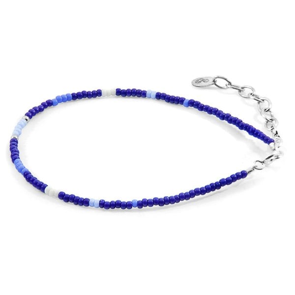 Anchor & Crew Blue - Blue Layla Silver and Miyoko Glass Bracelet