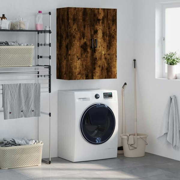 Berkfield Wall Mounted Cabinet Smoked Oak 69.5x34x90 cm