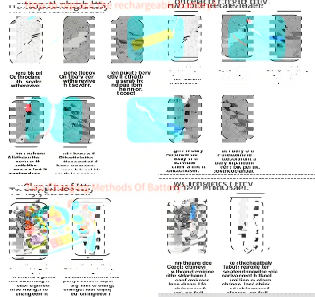 deAO Toys Children's Educational Toys 2-in-1 Multifunctional Bluetooth Learning Activity Table with Building Block Panel