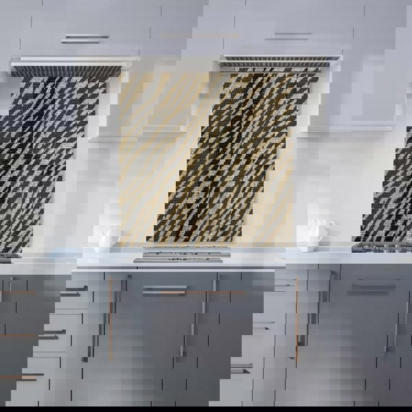 Warren Reed - Designer Golden Zebra Print Kitchen Splashback