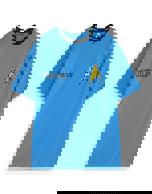 Star Trek Mens Blue Uniform Short Sleeved T-Shirt