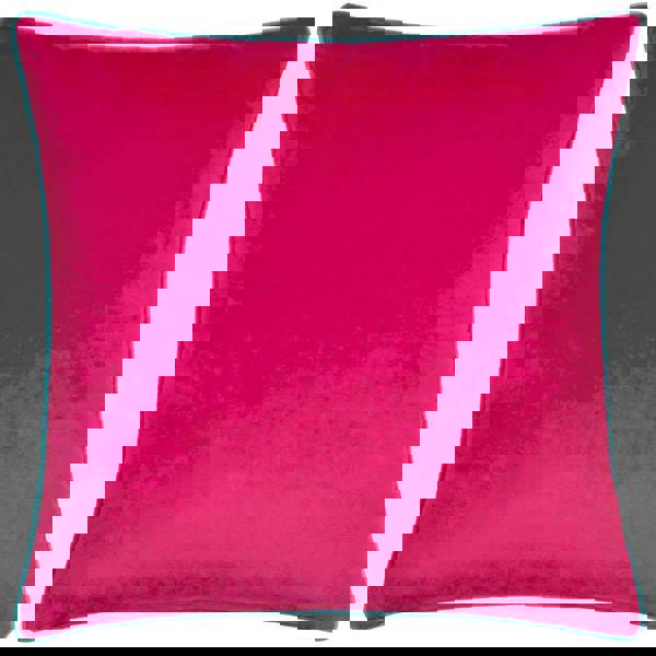 Furn Meridian Velvet Cushion Cover - Raspberry/Teal