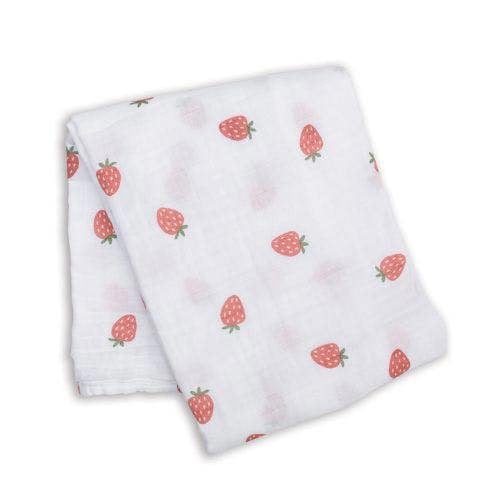 Lulujo - Muslin Swaddle - Strawberries
