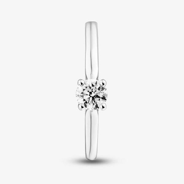 1888 Collection Platinum Certificated Round Cut 0.33ct Diamond Four Claw Solitaire Ring RI-2016(.33CT PLUS)