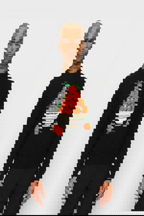 Casablanca Pyramide D'Oranges Intarsia Jumper Black
