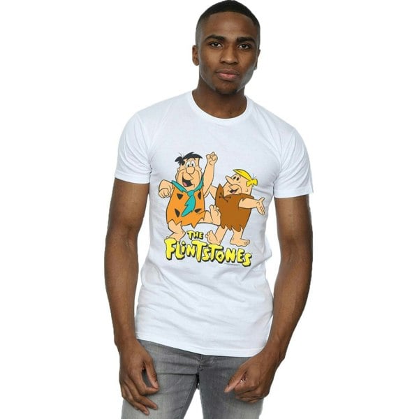 The Flintstones Mens Fred And Barney T-Shirt - White