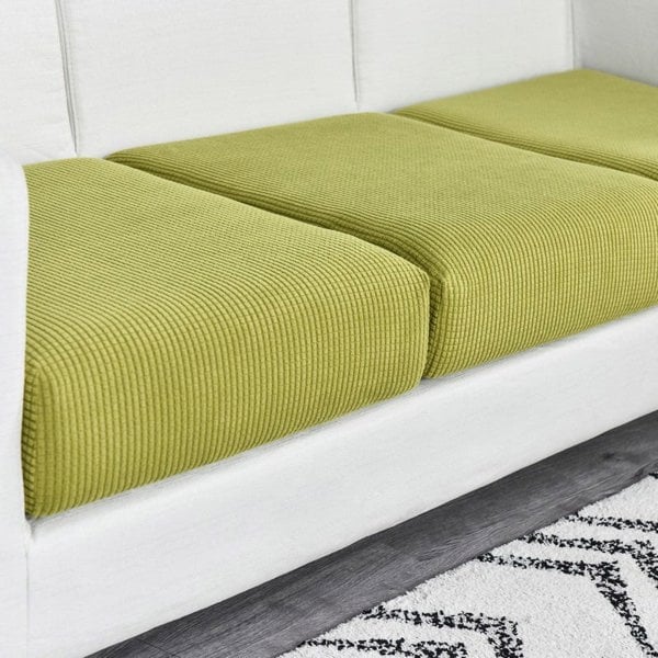 Anyhouz Anyseat Sofa Cover Green Polyester Thick Stretchable Cushion For Living Room 1Pc Enlarge Size 160-185cmx85-105cm