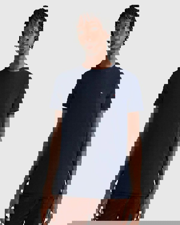 Tommy Hilfiger Core Stretch Mens Slim C-Neck T-Shirt - Desert Sky