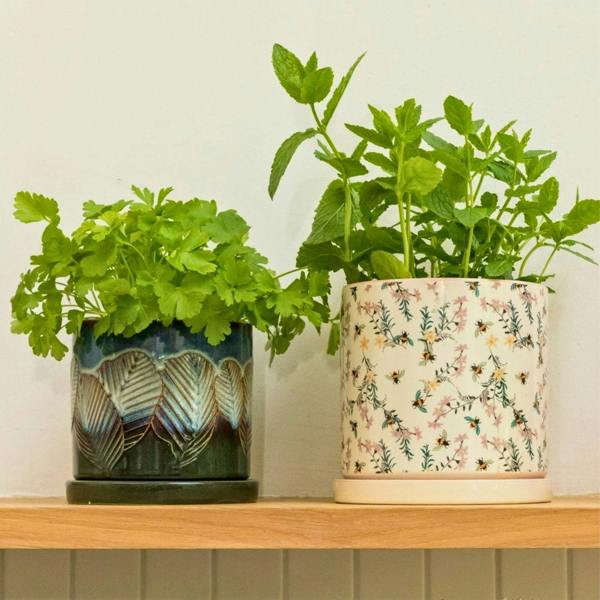 The British Gardening Company Bees Ceramic Planter, 14cm
