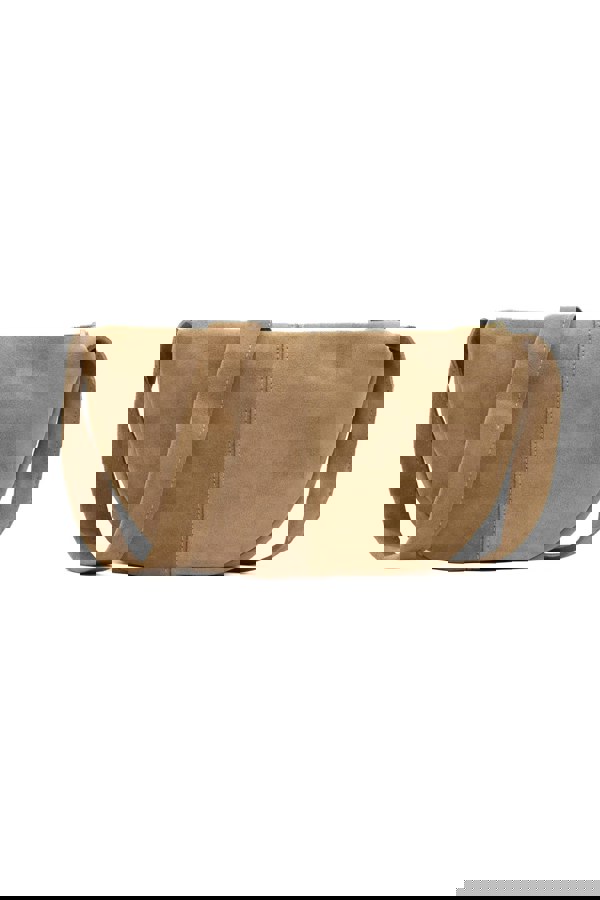 Kitise Italian Fashion Suede Leather Shopper Tote Shoulder Bag