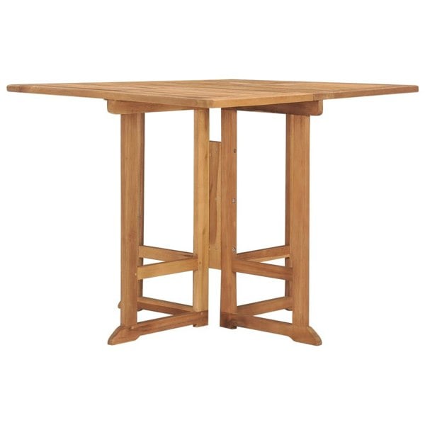 Berkfield Folding Garden Dining Table 90x90x75 cm Solid Teak Wood