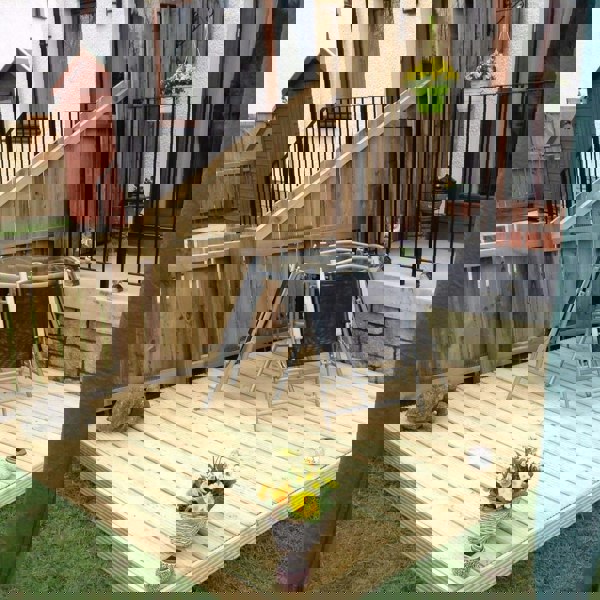 LayzeeDeck, Chunky Timber Decking Kit, various sizes, quality Redwood timber, complete Kit