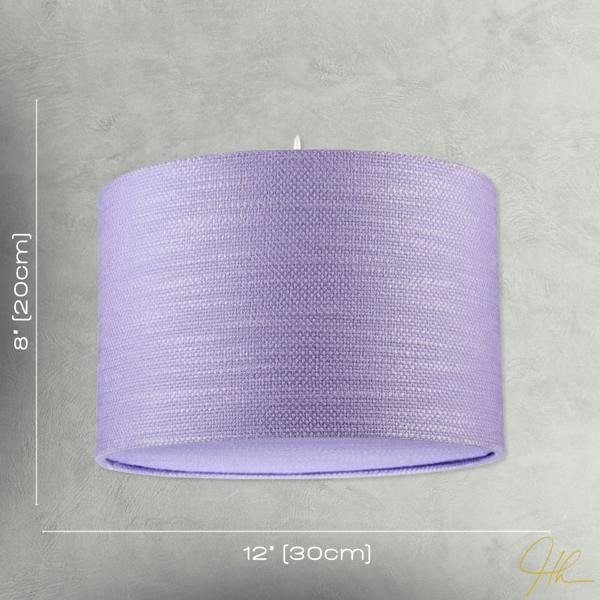 Modern Lavender Rose Textured Linen Pendant Light Shade with Diffuser Image 7