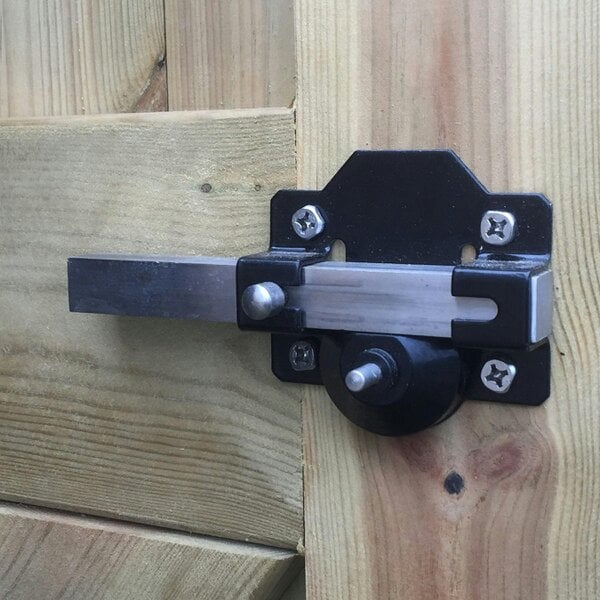 2 x Perry 1126A070BK 70mm No 1126 KA Single Locking Long Throw Locks with Elongated Keep and Stainless Steel Bar