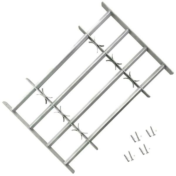 Berkfield Adjustable Security Grille for Windows with 4 Crossbars 700-1050 mm