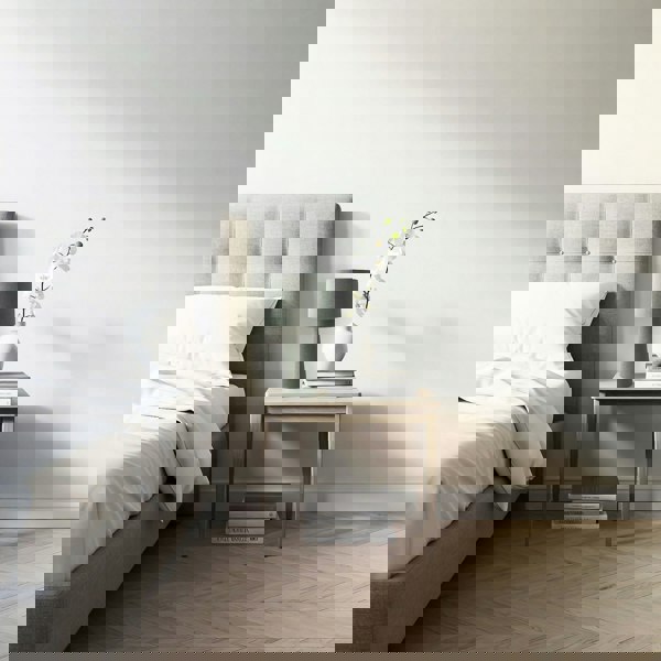 Forest and Olive Green Jacquard Linen Lamp with Fabric Shade and Base Image 7