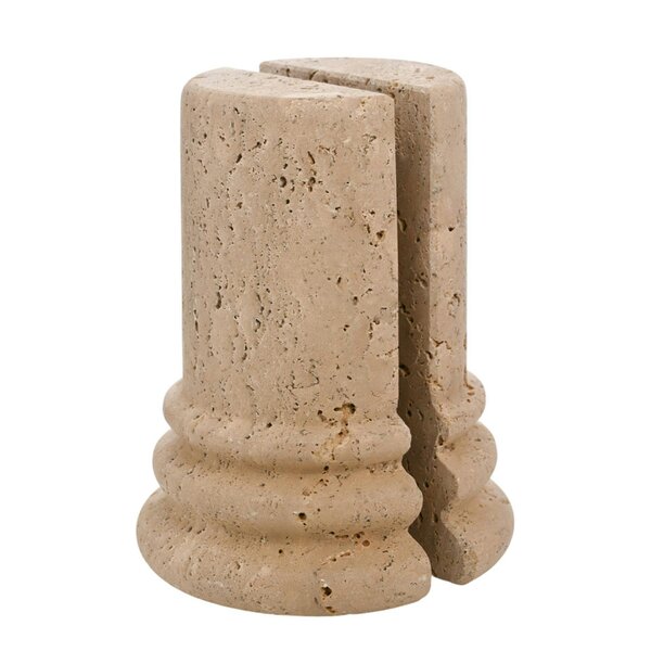 Hestia Travertine Column Bookends