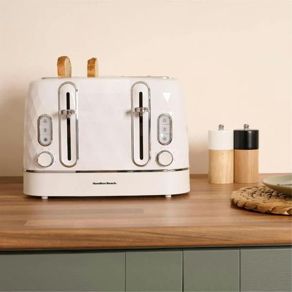 Hamilton Beach Diamond Kettle, Toaster & 20L Standard Microwave Set - White - Hamilton Beach UK